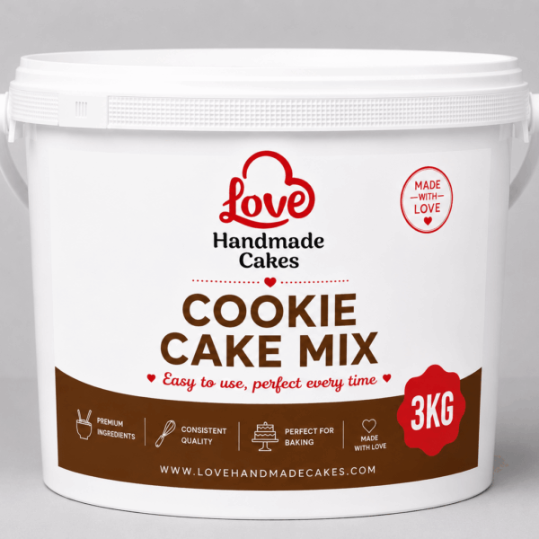 Cookie cake mix in a bowl with chocolate chips.