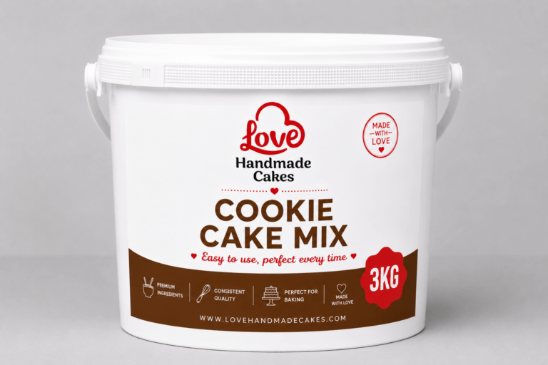 Cookie cake mix in a bowl with chocolate chips.